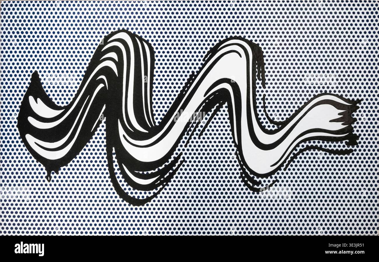 ROY LICHTENSTEIN (1923-1997) Bürstenhub 1965. Emaille auf Stahl. Private Sammlung. Stockfoto