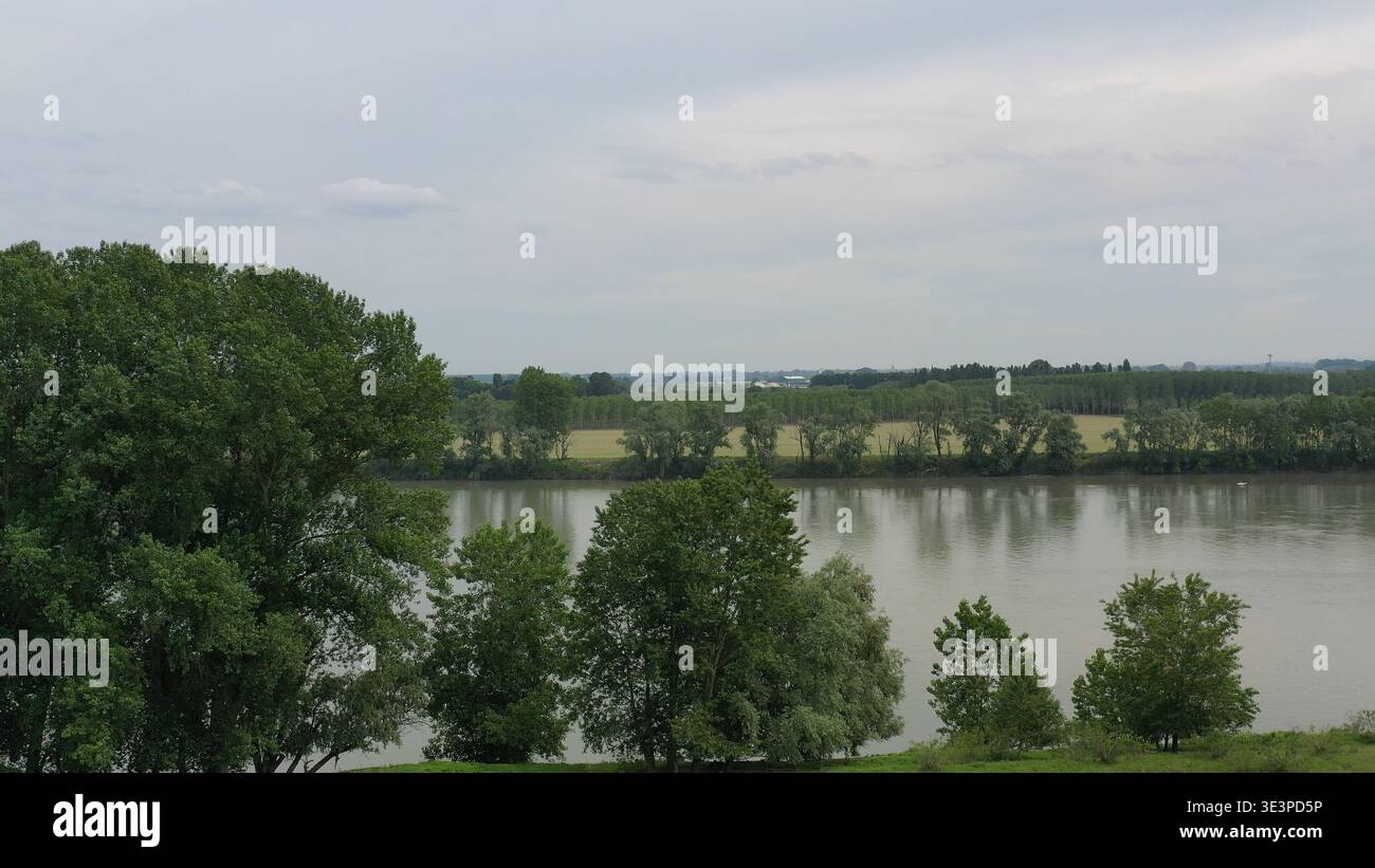 Der Po-Fluss im Potal, Italien Stockfoto