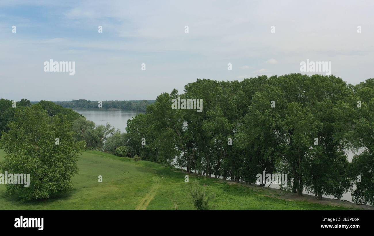 Der Po-Fluss im Potal, Italien Stockfoto