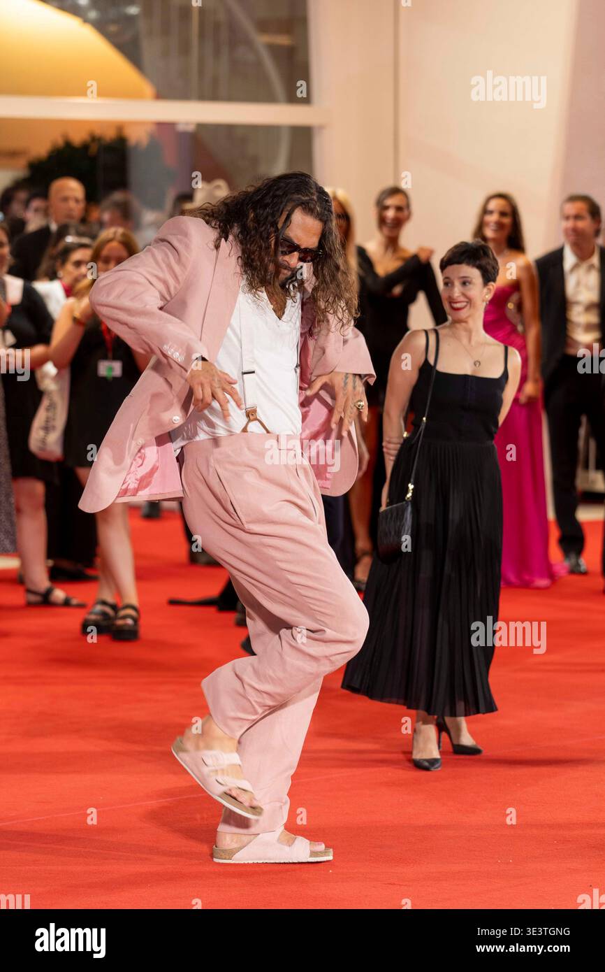 Venedig, Italien. 3. September 2025: Jason Momoa auf dem roten Teppich „in der Hand von Dante“, 82. Filmfestival von Venedig. Kredit: Martina Dal Piano Stockfoto