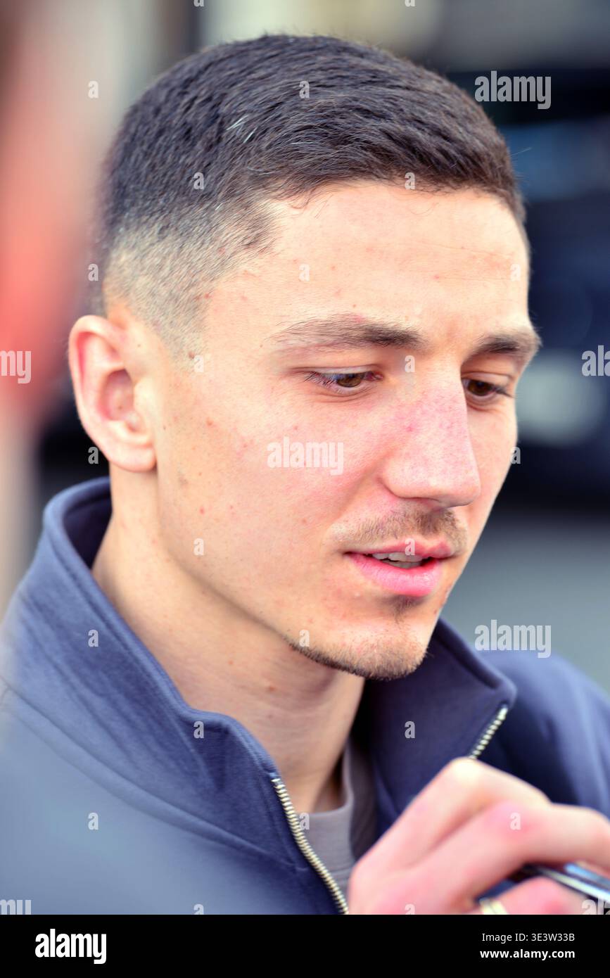 Warschau, Polen. 23. März 2026. Spieler der polnischen Fußballnationalmannschaft Bartosz Slisz Stockfoto