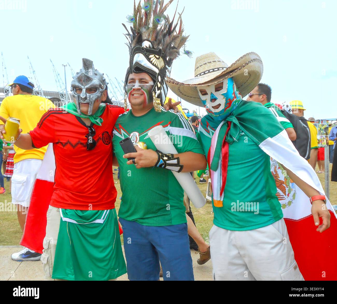 Mexikanische Fußballfans Stockfoto