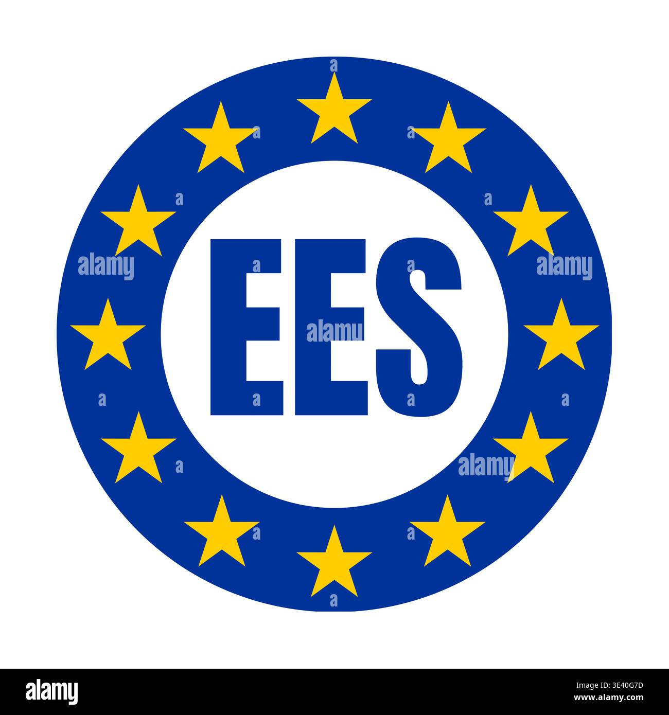 Symbol für EES-Eingangs-/Ausstiegssystem Stockfoto