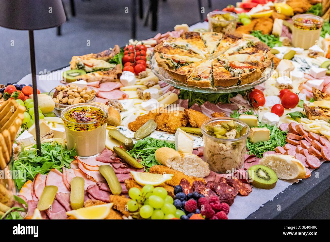 Verschiedene Aufschnitte am Buffet in der Tschechischen Republik Stockfoto