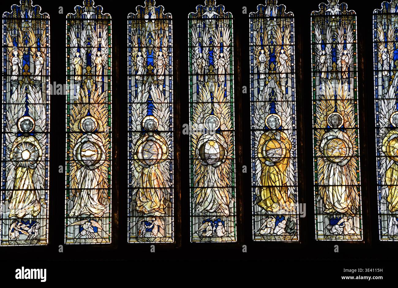Southwell Minsters Angel Fenster Stockfoto