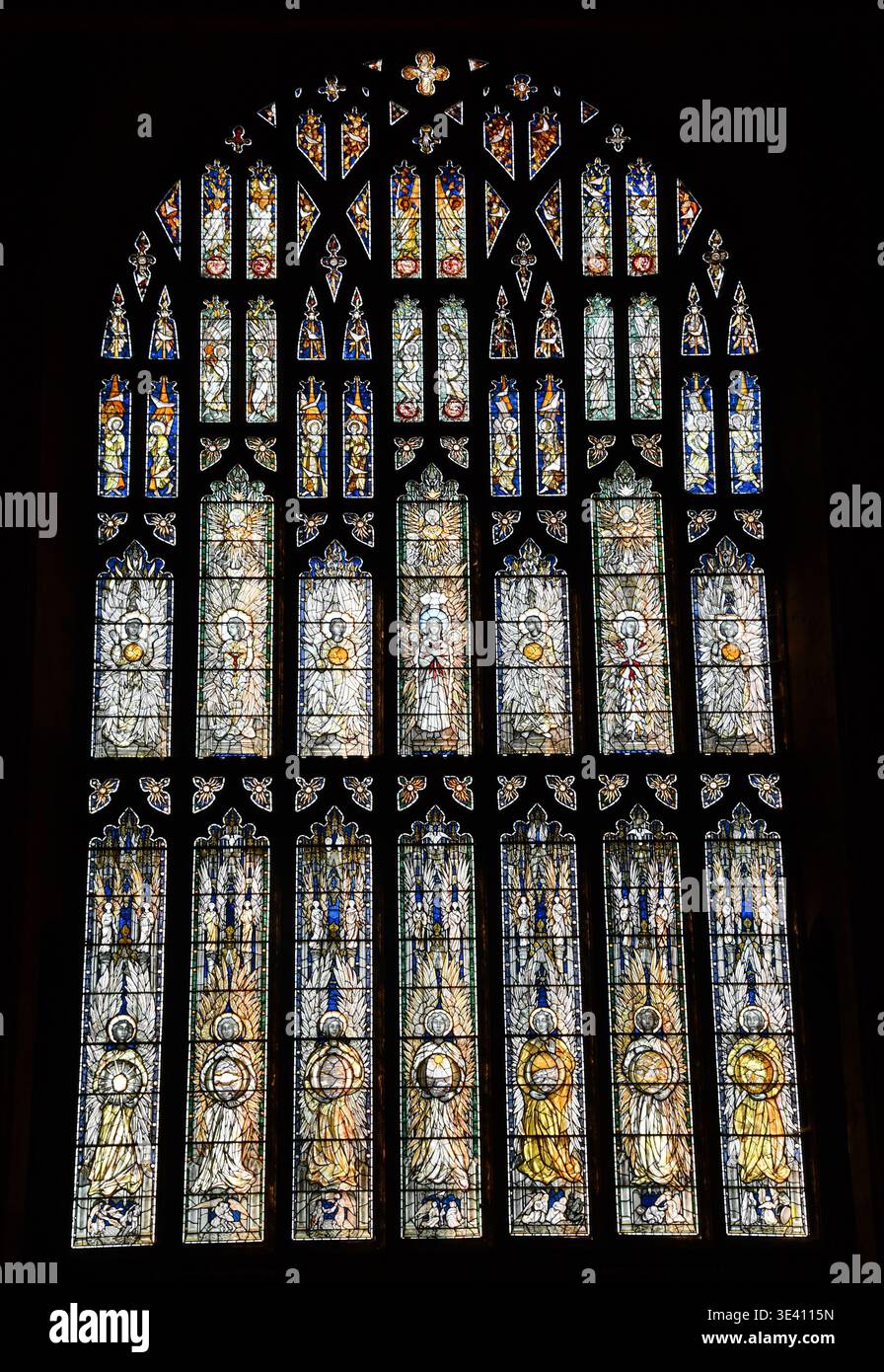 Southwell Minsters Angel Fenster Stockfoto