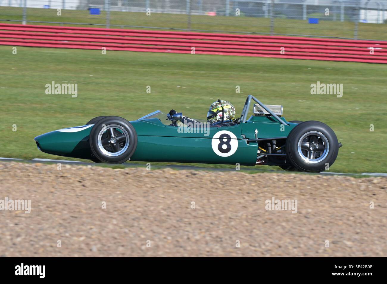 Michael O'Brien, Brabham BT16, Pre-1966 Rennwagen mit Heckmotor, 25 Minuten Rennstrecke, Grand Prix Nachkriegswagen mit Heckmotor, VSCC Silverstone Stockfoto