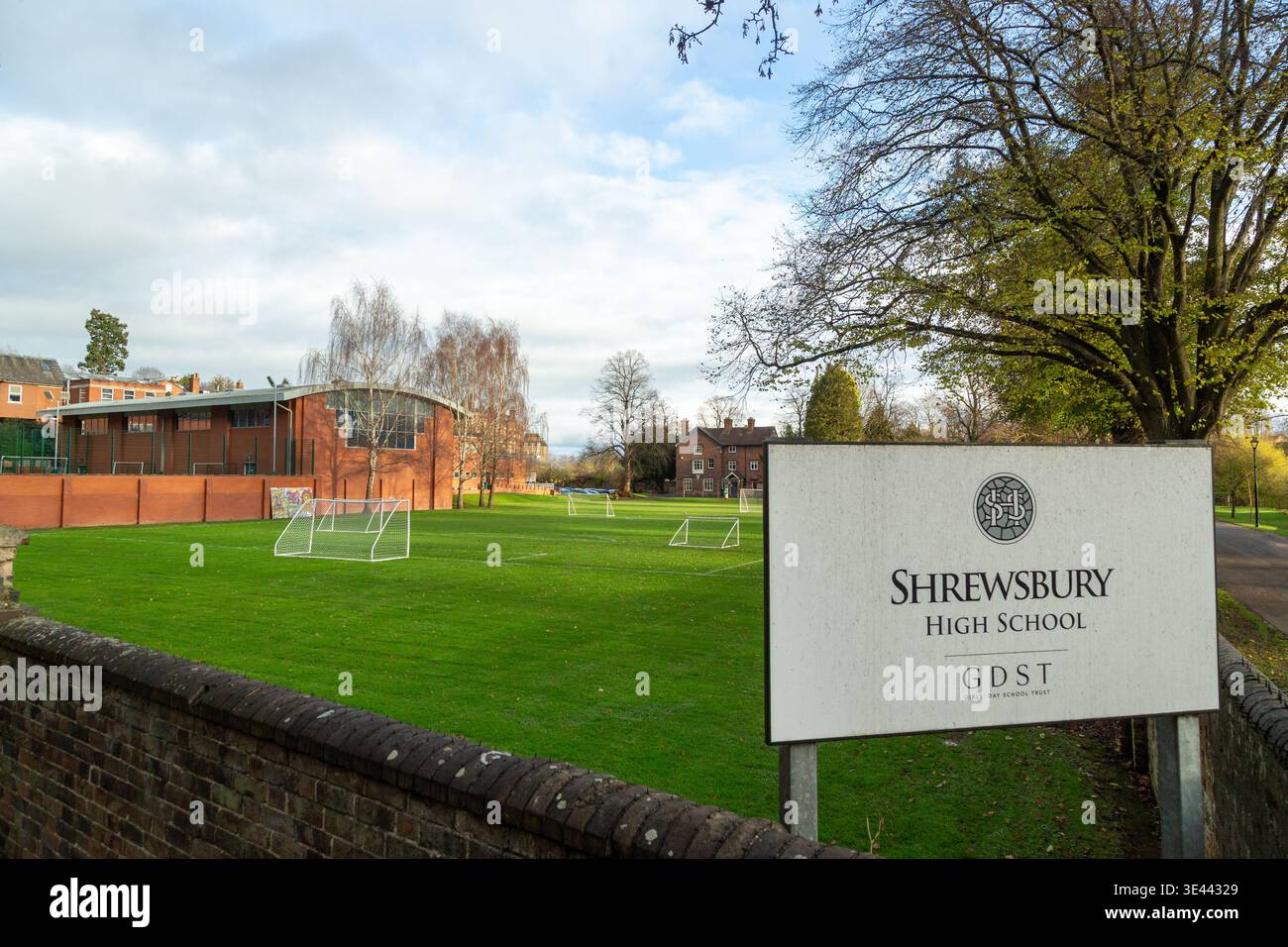 Shrewsbury High School eine unabhängige Tagesschule in Shrewsbury, Shropshire, England. Stockfoto