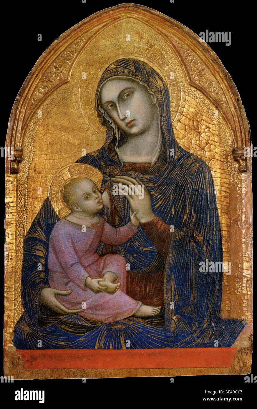 BARNABA da MODENA (aktiv 1361-1383) Jungfrau und Kind ca. 1370 Panel, 109 x 72 cm Mus?e du Louvre, Paris --- Schlüsselwörter: ----------------- Autor: BARNABA da MODENA Titel: Jungfrau und Kind Zeitlinie: 1351-1400 Schule: Italienisch Form: Malerei Art: Religiös Stockfoto