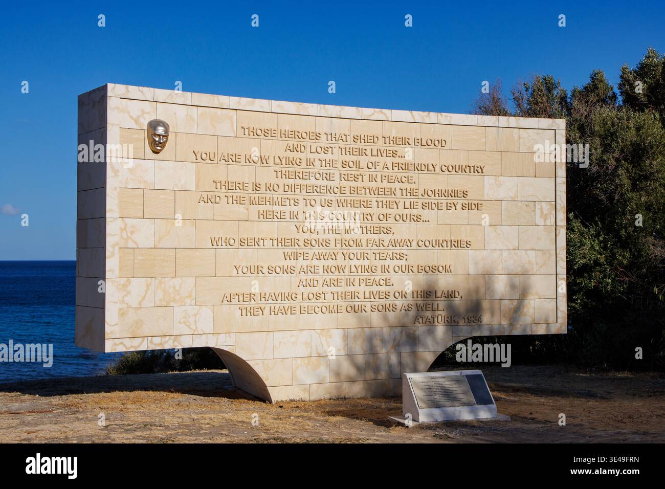 Atatürk-Denkmal in Gallipoli ANZAC Cove Türkei Stockfoto