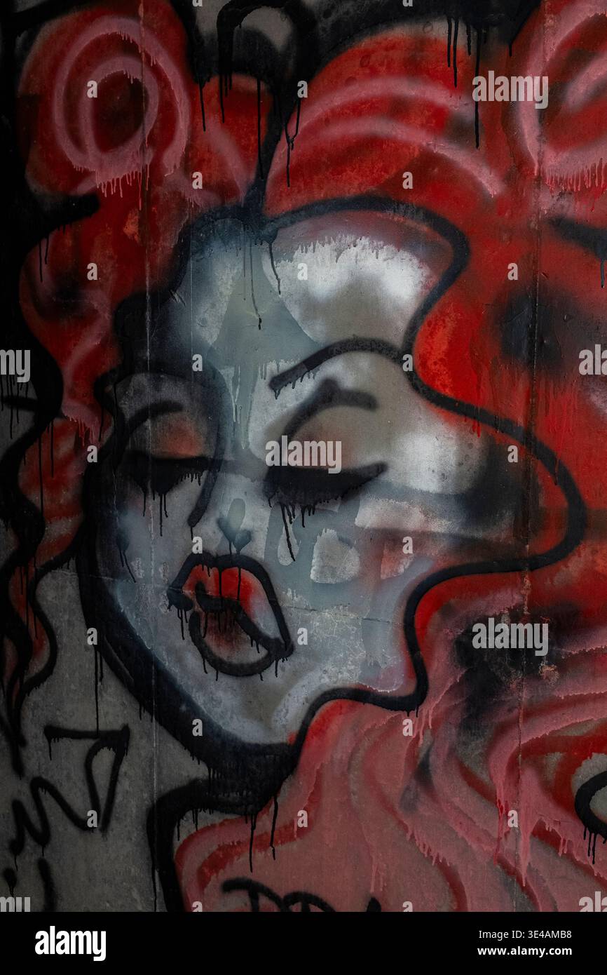 Graffiti im „Hell's Gate Tunnel“ Albuquerque, New Mexico Stockfoto