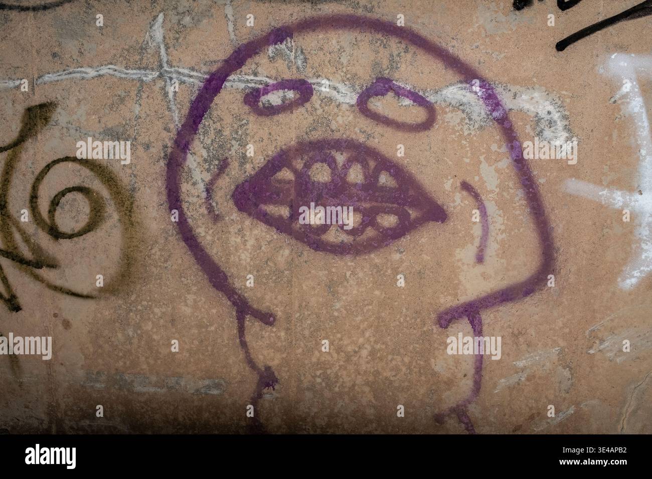 Graffiti im „Hell's Gate Tunnel“ Albuquerque, New Mexico Stockfoto