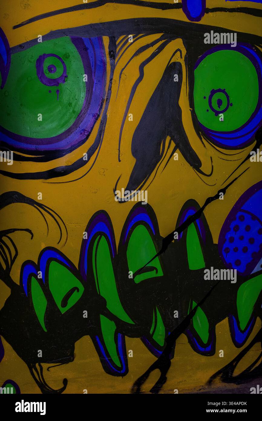 Graffiti im „Hell's Gate Tunnel“ Albuquerque, New Mexico Stockfoto