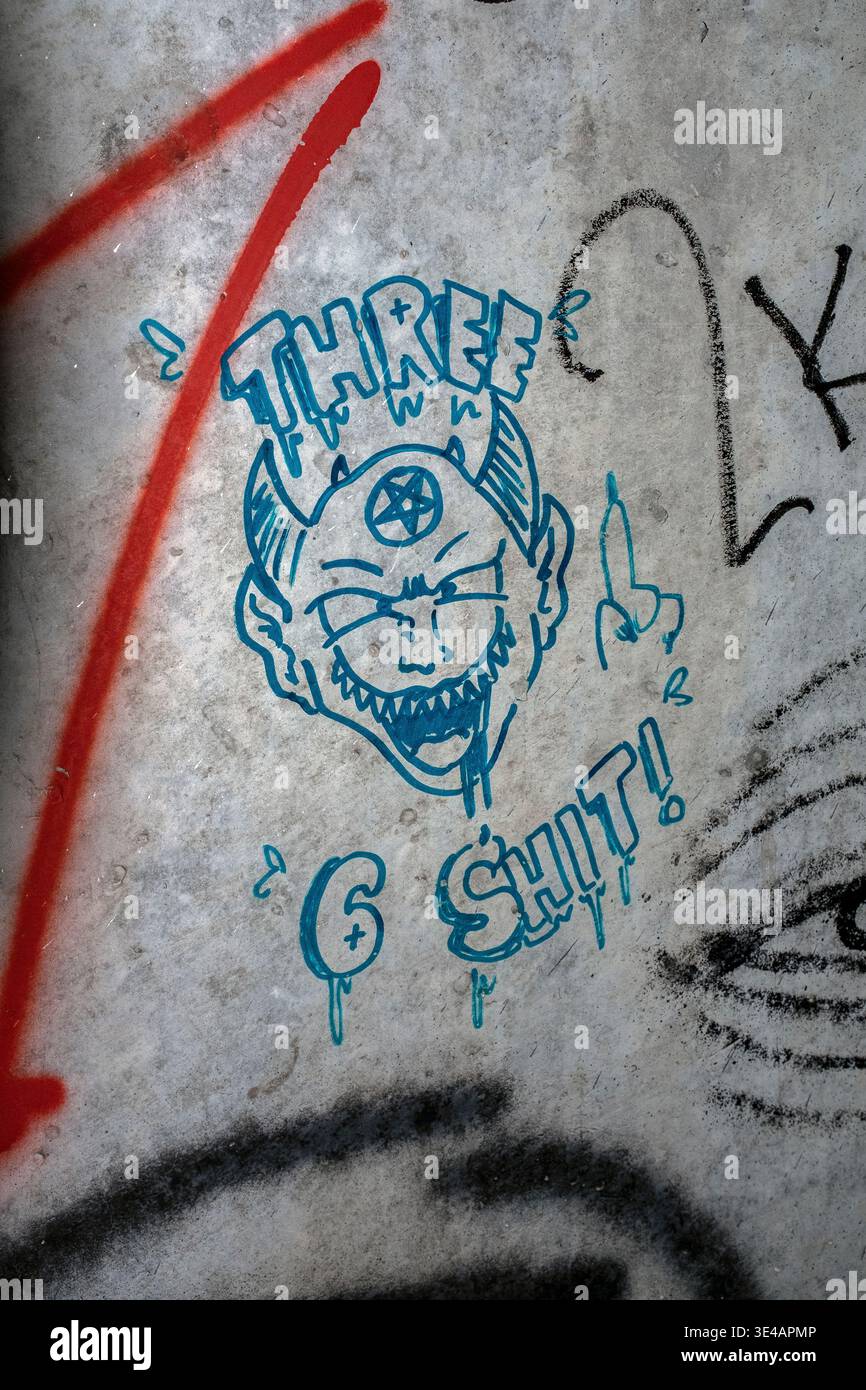 Graffiti im „Hell's Gate Tunnel“ Albuquerque, New Mexico Stockfoto
