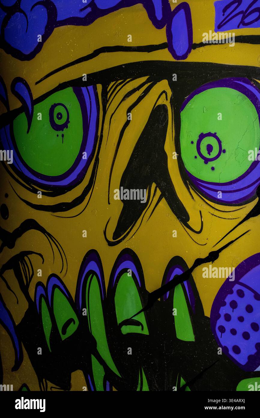 Graffiti im „Hell's Gate Tunnel“ Albuquerque, New Mexico Stockfoto