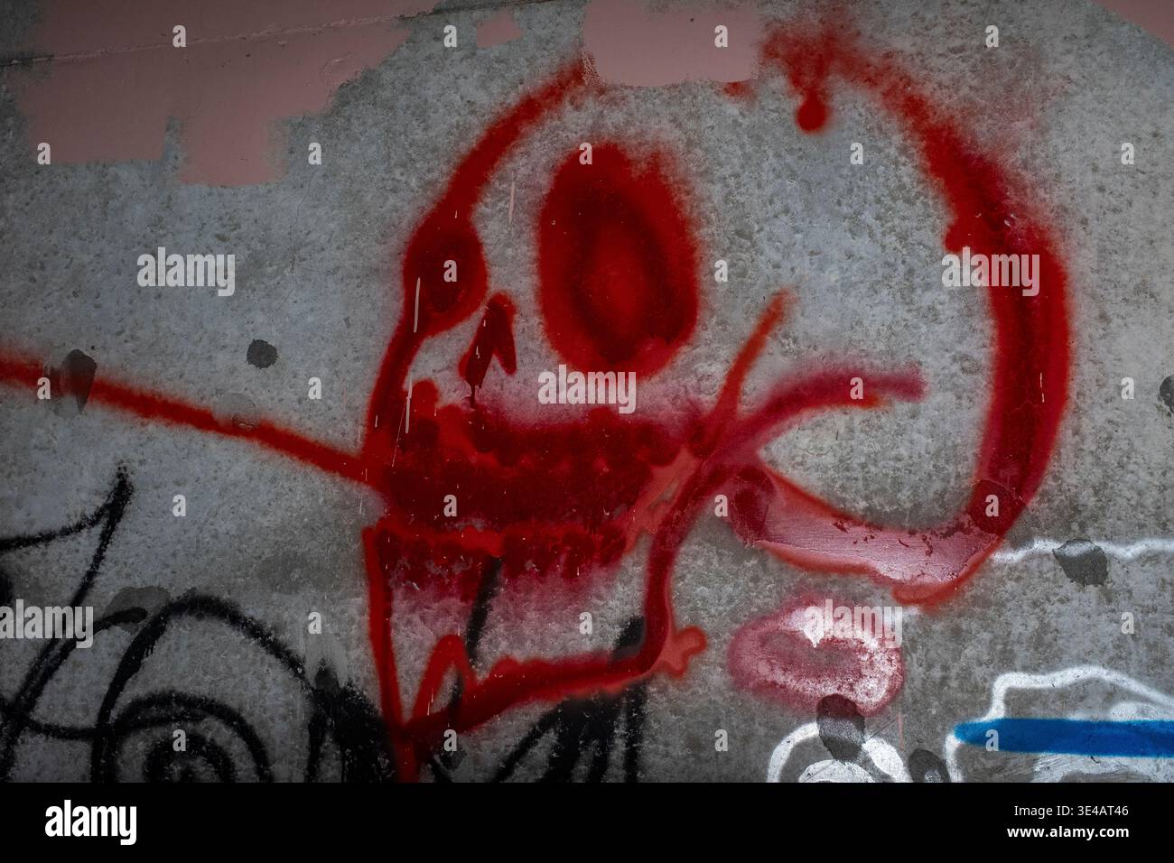 Graffiti im „Hell's Gate Tunnel“ Albuquerque, New Mexico Stockfoto