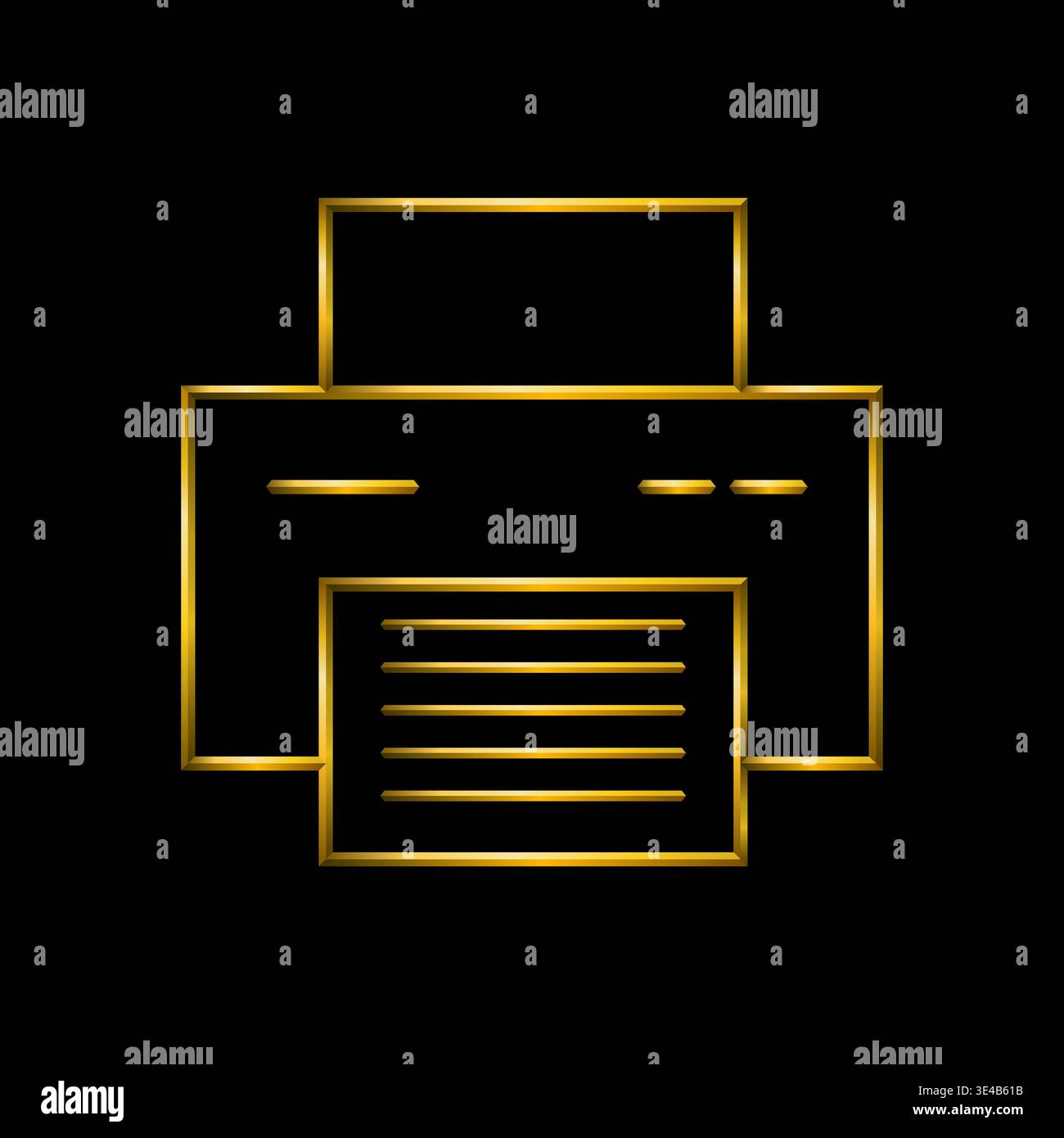 Abbildung des Scannerdruckgerätesymbols, Bürogeräte zum Scannen und Drucken. Moderner Premium-Symbolvektor. Stock Vektor