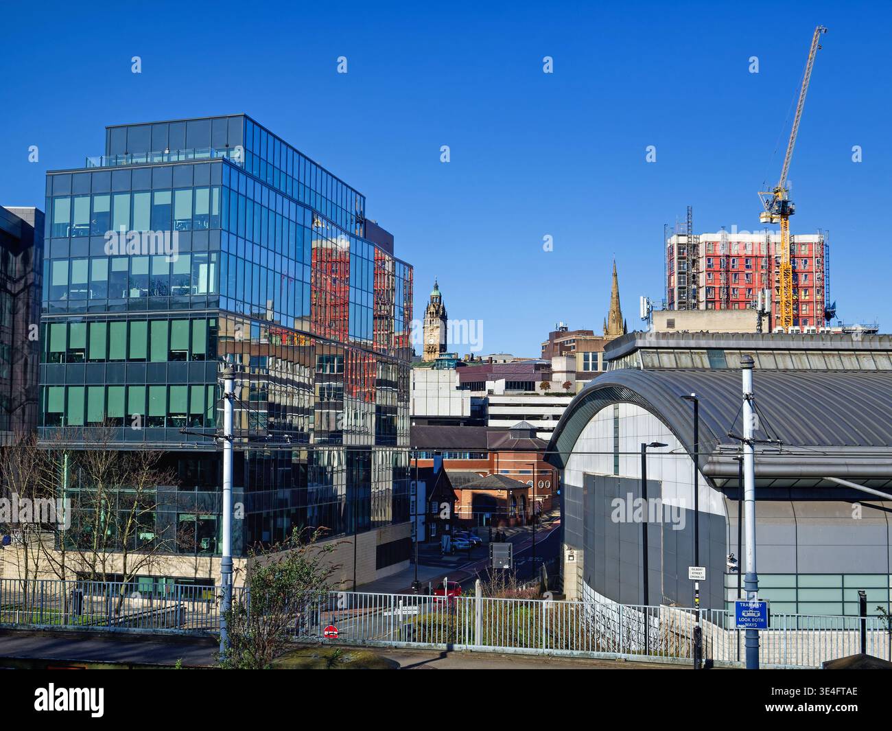 Großbritannien, South Yorkshire, Sheffield City Centre ab Gilbert Street. Stockfoto