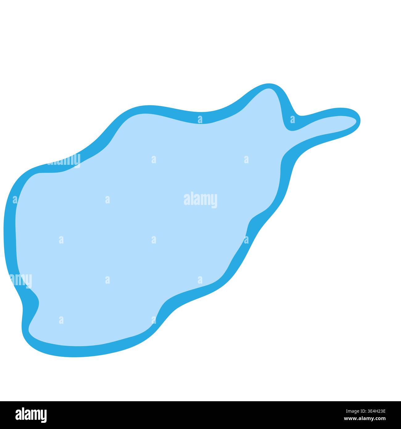 Afghanistan Country Silhouette. Silhouette der Vektorzuordnung. Blaue, glatte Form wie Wassertropfen oder Spritzer Stock Vektor