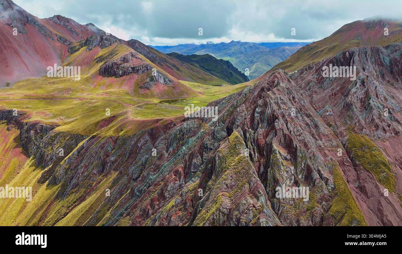 Die anderen Regenbogenberge in der Nähe von Cusco, Peru Stockfoto