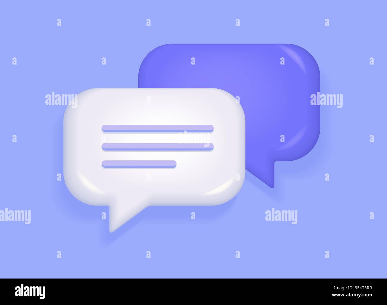 Dialogboxen in modernem Flüssigglas-Stil, Schnittstellen-Sprachblasen. Chat-Symbole, perfekt zum Hinzufügen von Dialogen oder Kommentaren in digitalen Designs, Schnittstellen und Grafiken in sozialen Medien. Vektorabbildung. Stock Vektor