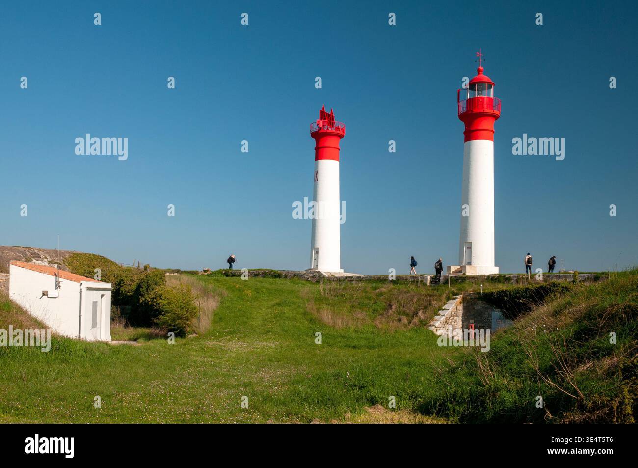 Die Leuchttürme, Ile d’Aix, Charente-Maritime (17), Nouvelle-Aquitaine, Frankreich Stockfoto
