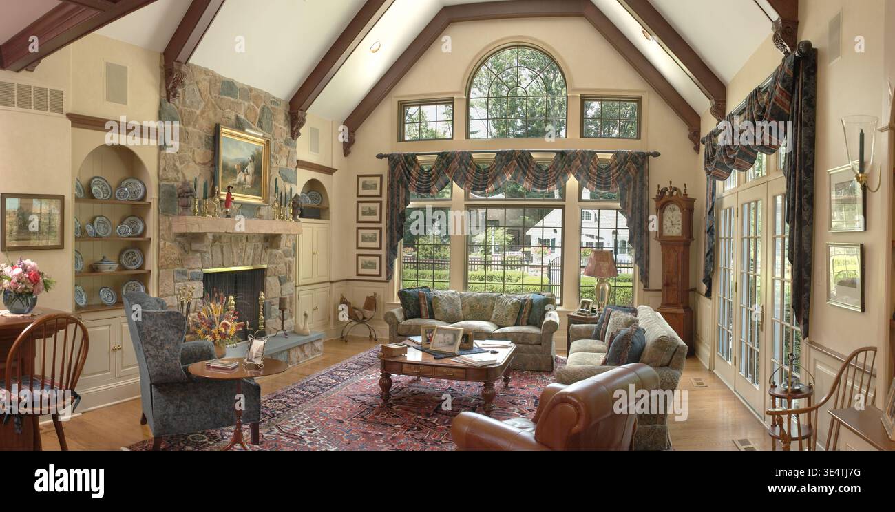 Wohnzimmer, den Wohnraum, Familienzimmer, Wohnraum, Pennsylvania, USA Stockfoto