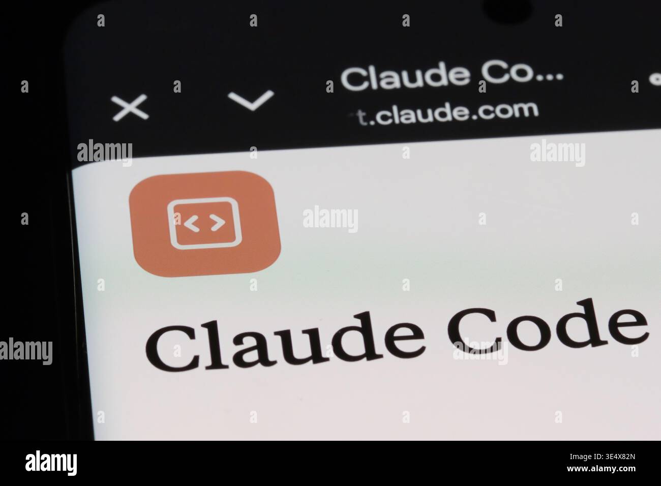Shanghai, China, 14. Januar 2026: Claude Code-Logo auf der Website Stockfoto