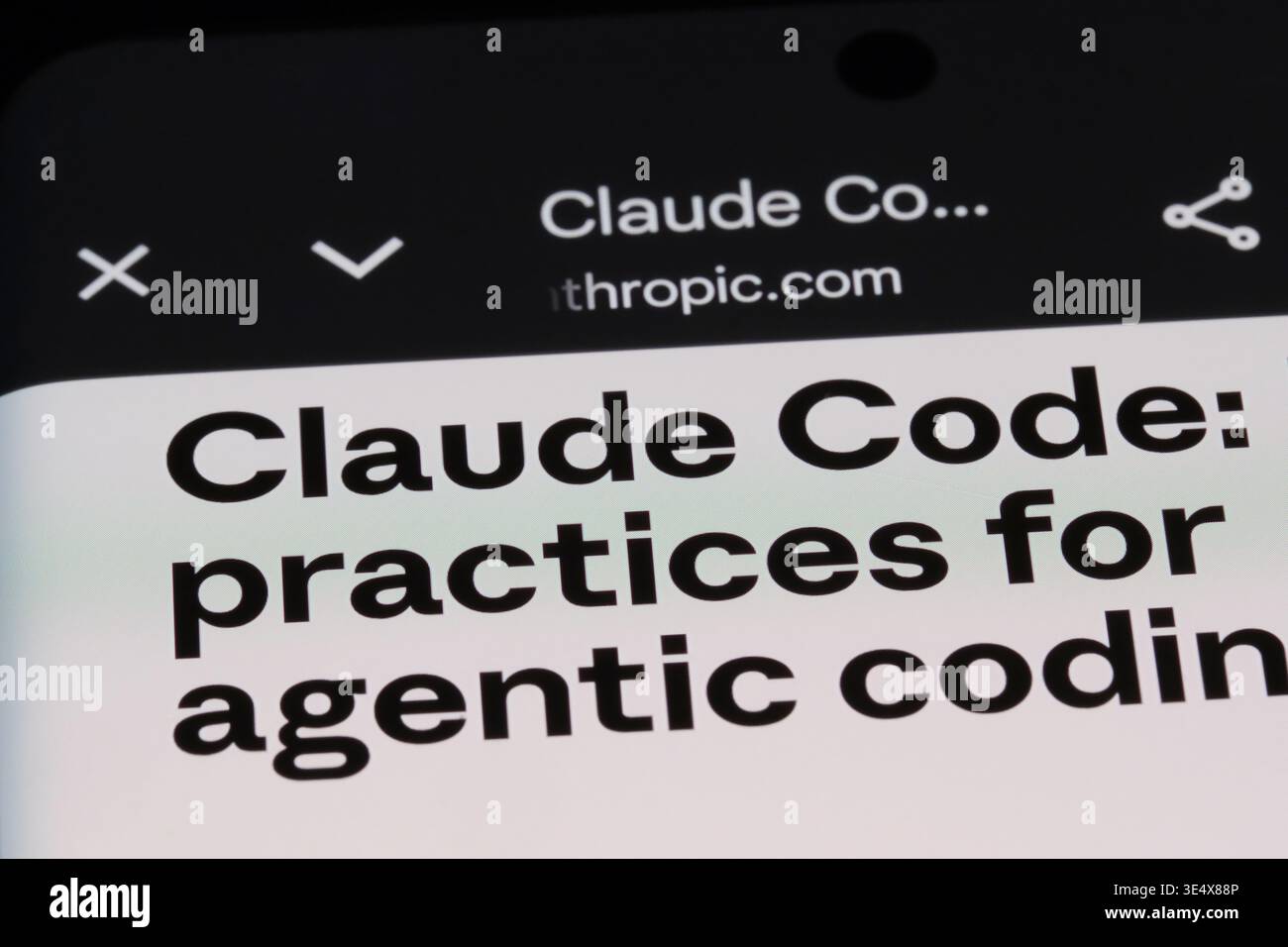 Shanghai, China-14. Januar 2026: Claude Code Agentic Coding Tool auf der Website Stockfoto