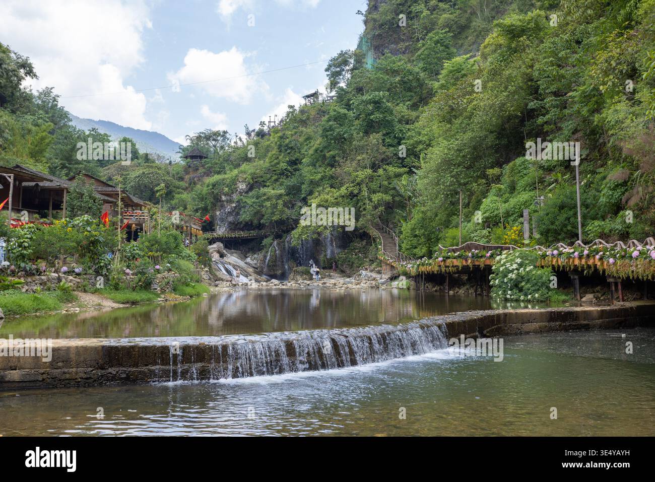 Cat Cat Village - ein beliebtes, landschaftlich reizvolles ethnisches Dorf in Sapa, Vietnam Stockfoto