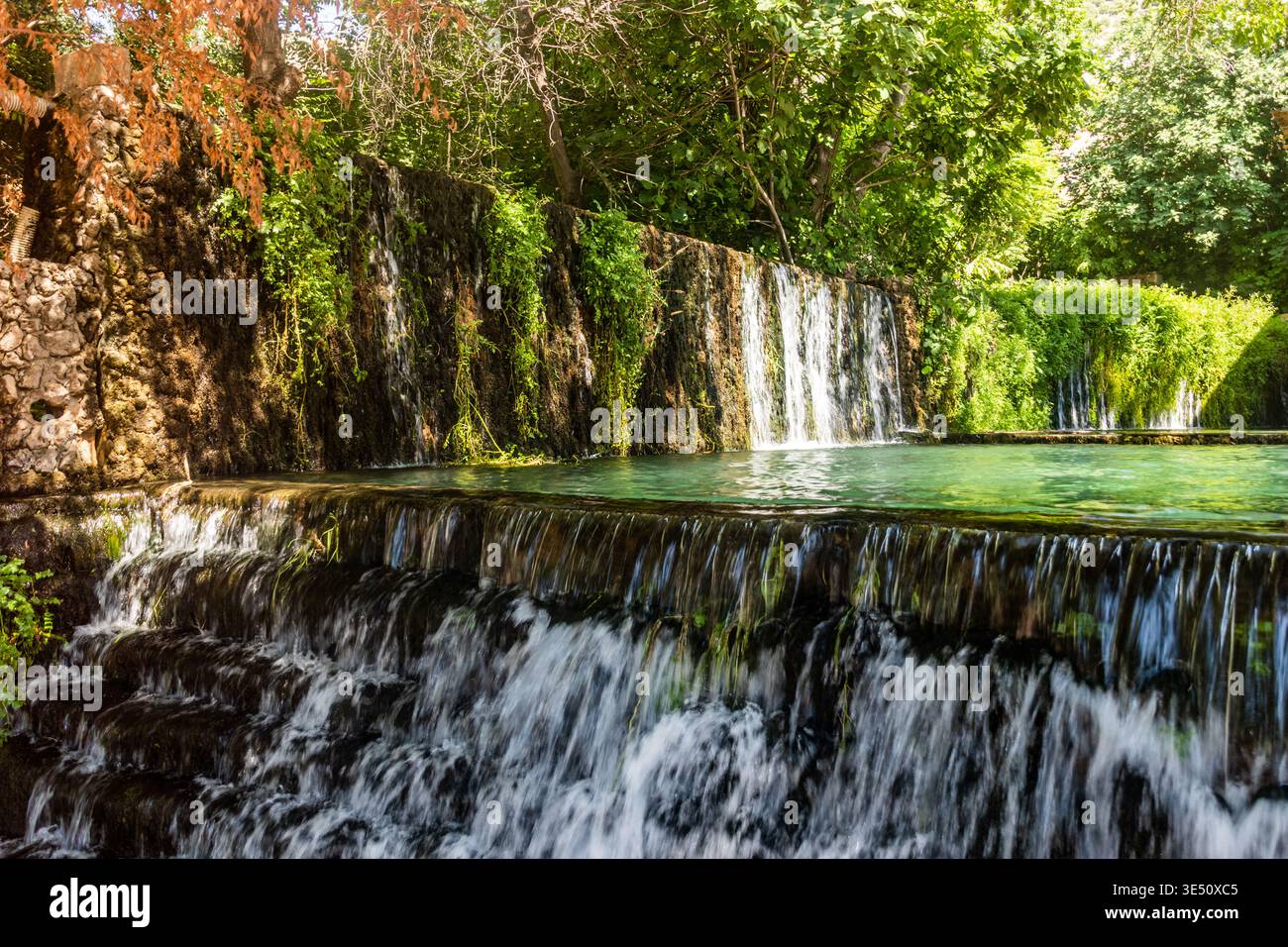 Natürlicher Badebereich in der Nähe von Anjar, Libanon Stockfoto
