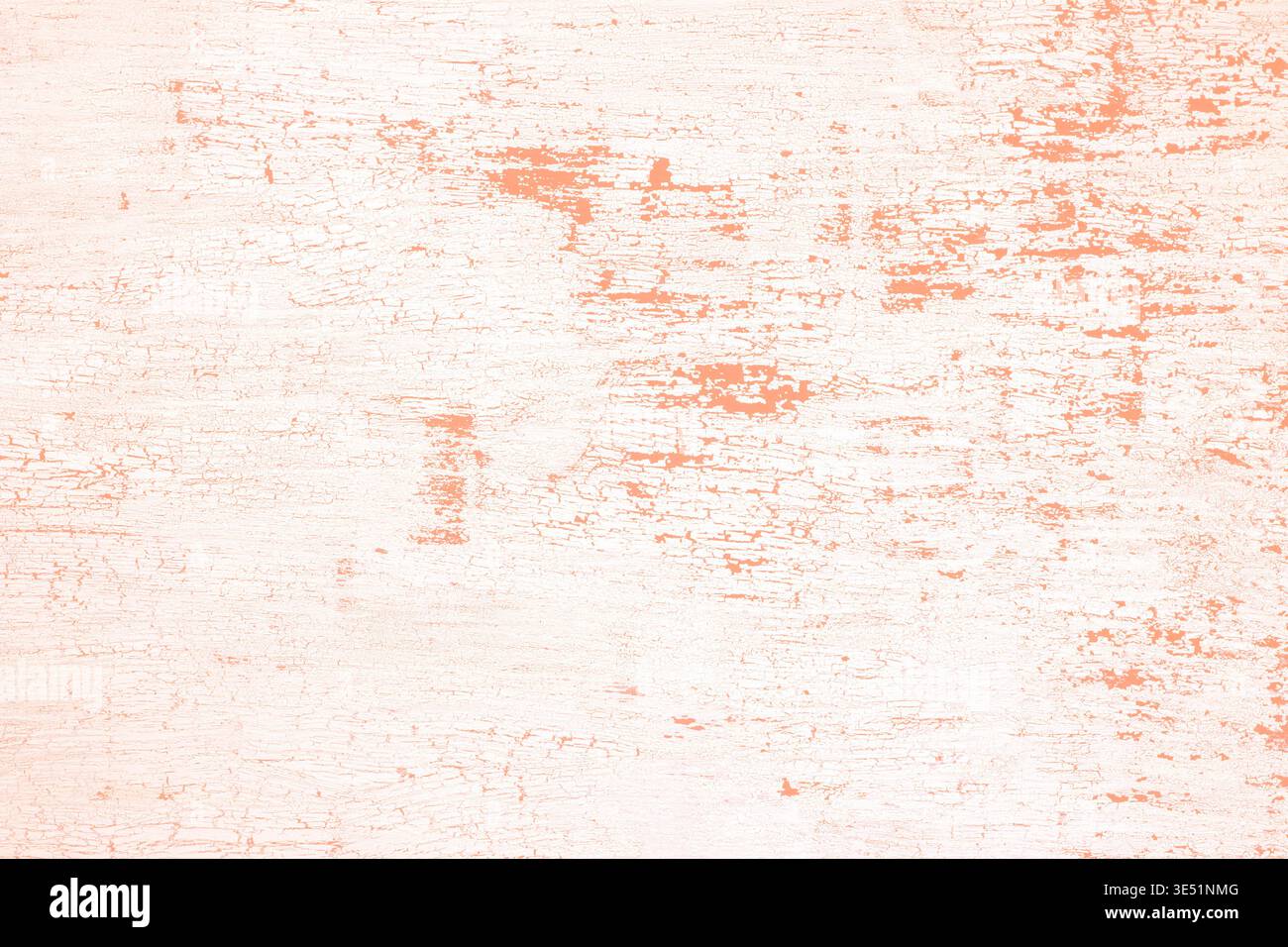 Vintage Distress Pfirsichfarbe abblättert von weißem Holz Oberfläche Textur Hintergrund Stockfoto