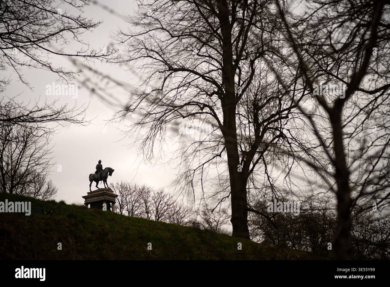 Denkmal für Lord Roberts im Kelvingrove Park, Glasgow. Ein Held des britischen Empire. Stockfoto