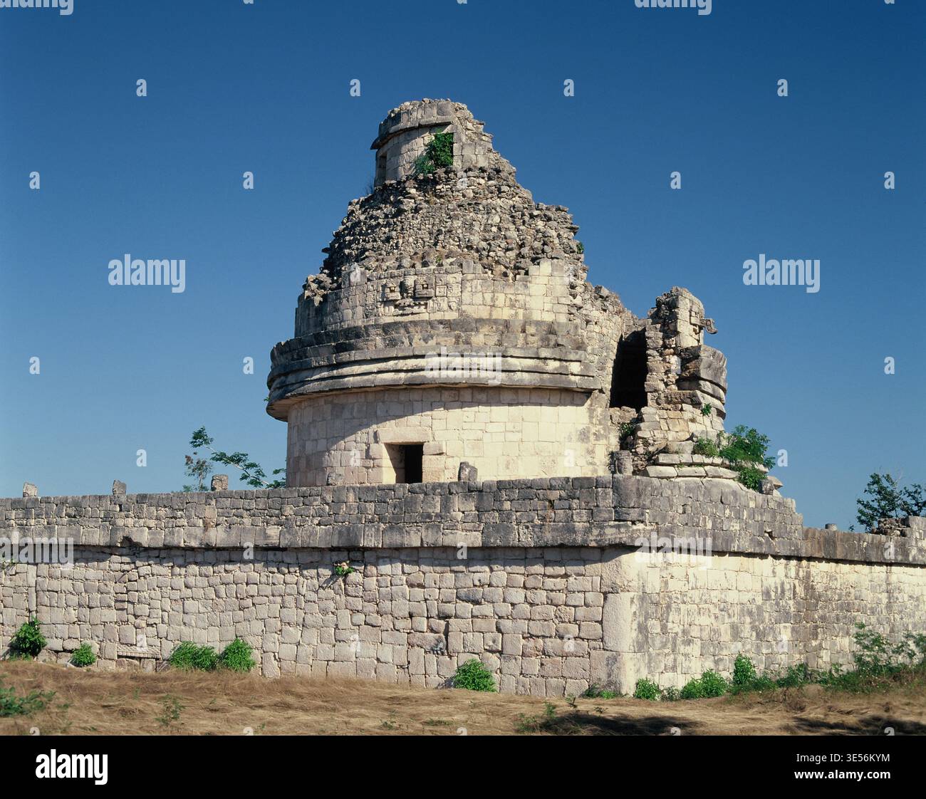Mexiko. Yucutan. Chichén Itza. Maya-Ruinen. Die Beobachtungsstelle. Stockfoto