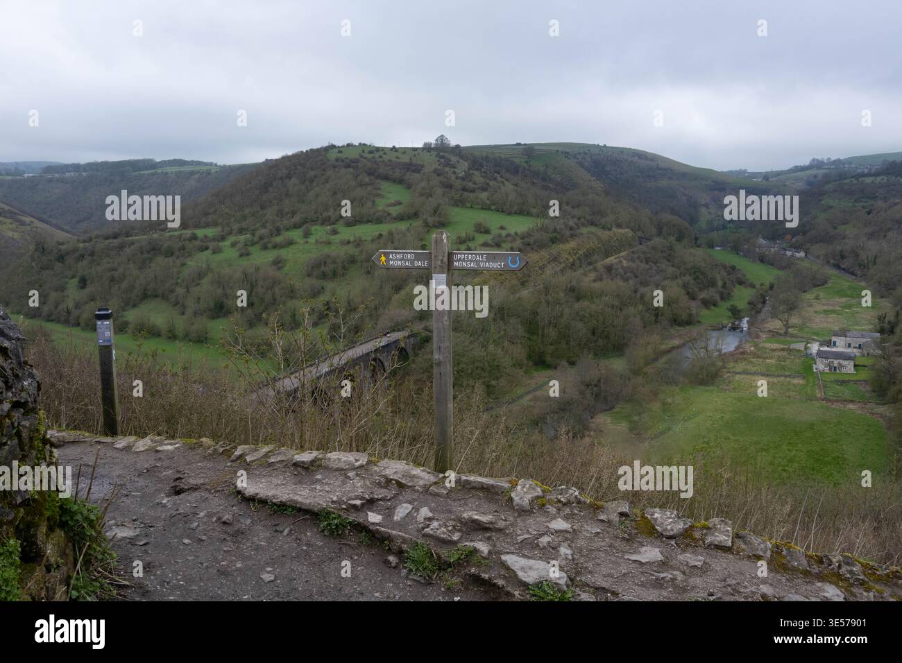 Monsal Head Fußweg Stockfoto