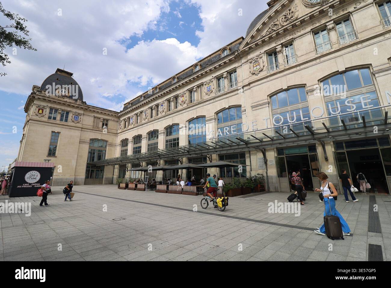 Bahnhof Toulouse Matabiau, Außenansicht, Stadt Toulouse, Departement Haute-Garonne, Frankreich Stockfoto