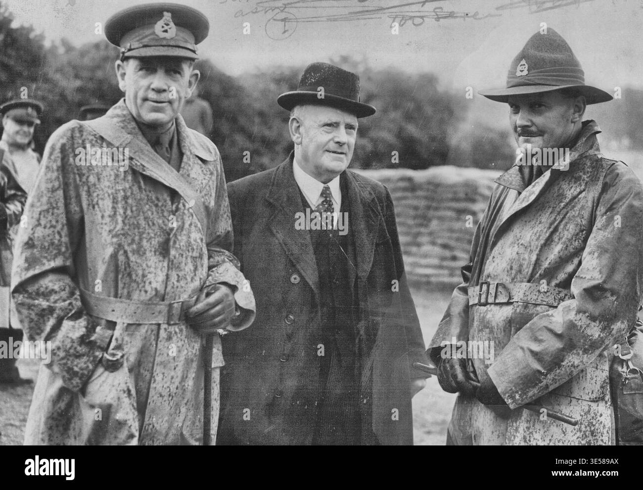 Neuseeländische Truppen im Training in England. Mr.. Jorden New Zealand High ***** Mit Generalmajor Freyberg V.C., ***** Und G.O.C. Aldershot Command. Juni Stockfoto