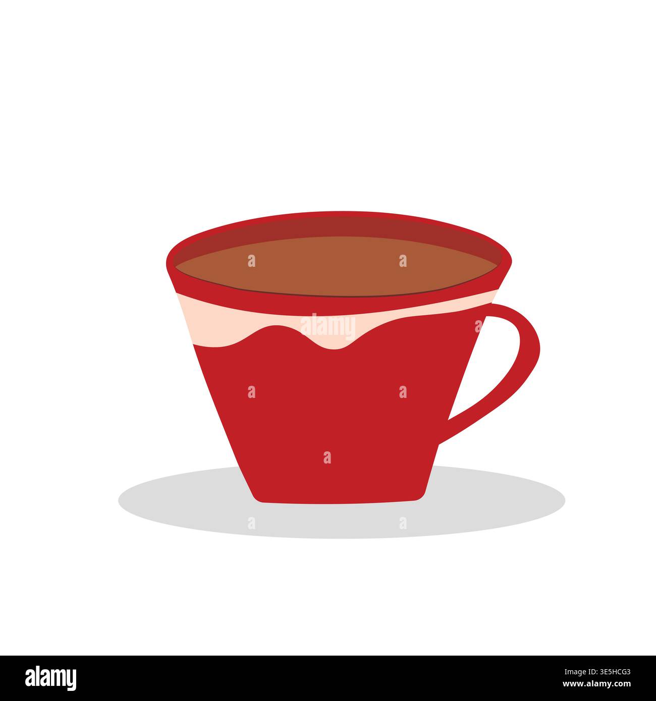 Der niedliche Farbbecher. Küche Kritzelvektor Illustration. Design für Karte, Poster Stock Vektor