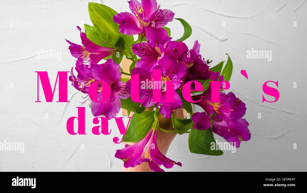 Die Blumen zum Muttertag zeigen Liebe und Wertschätzung für Mütter überall Stockfoto