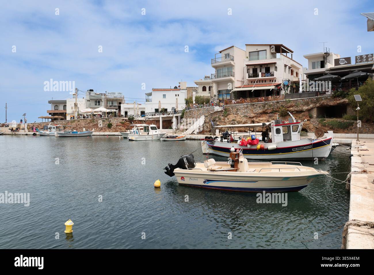 Blick auf den Hafen von Sissi, Kreta, Griechenland, Europa Stockfoto
