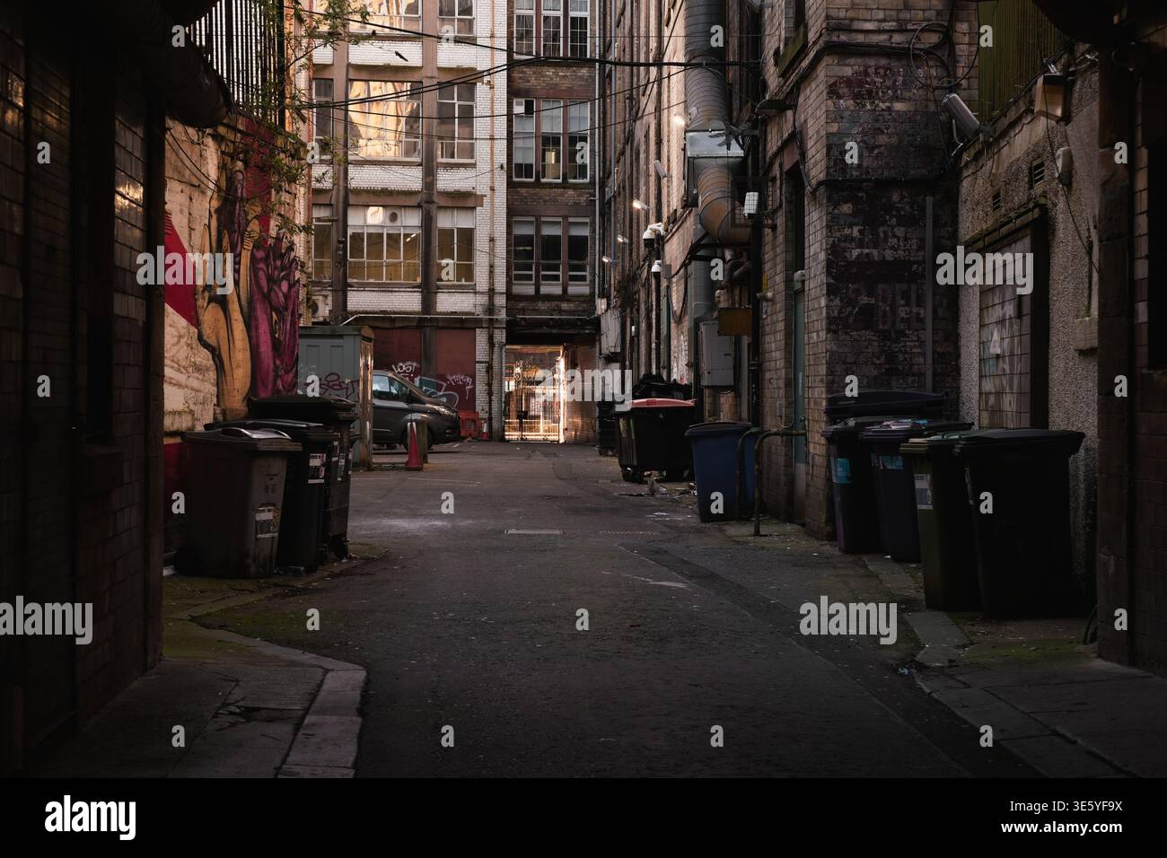 Seitenstraße im Stadtzentrum von Glasgow Stockfoto