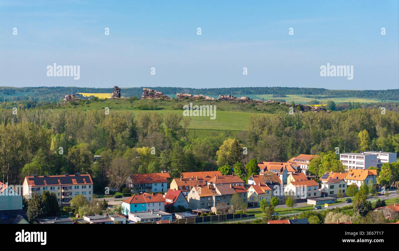 Luftaufnahmen von Nosedt Harz Stockfoto