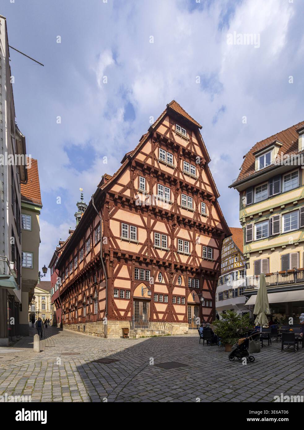 Stadtblick auf Esslingen am Neckar. Altes Rathaus in der Altstadt. Esslingen, Baden-Württemberg, Deutschland Stockfoto