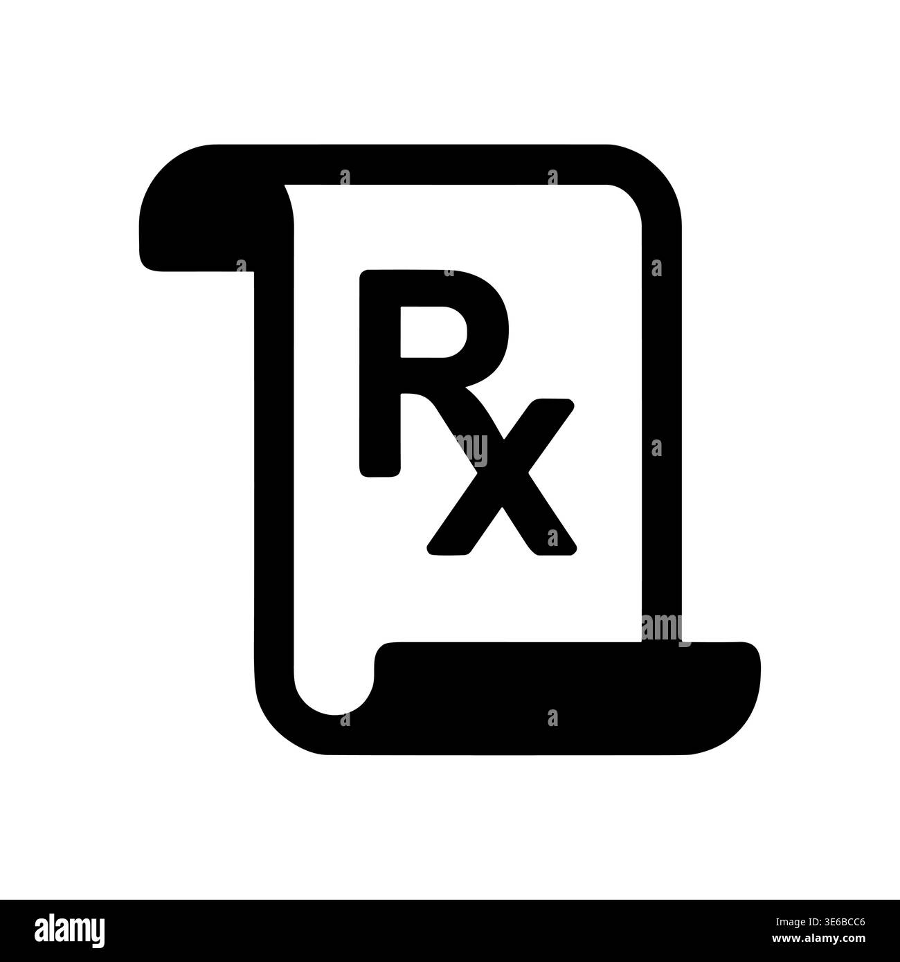 Verordnungspapier Icon Vektor Illustration, medizinische Konzept Symbol Silhouette Stock Vektor