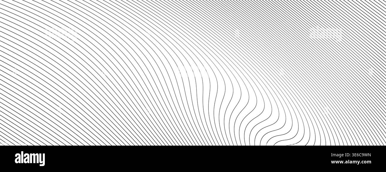 Unregelmäßiges Schrägstrichmuster mit Gradientenwelle und dynamischer Textur. Vektorhintergrund mit Wellenlinie und Abstufung für moderne grafische Überlagerung. Schrägstrich rückgängig machen Stock Vektor