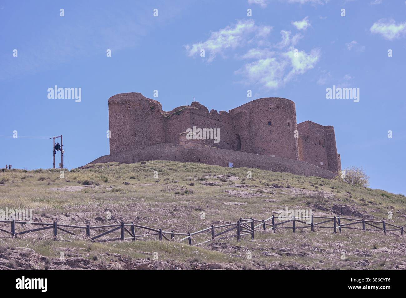 Mittelalterliche Burg von La Muela auf dem Consuegra-Hügel, Spanien Stockfoto