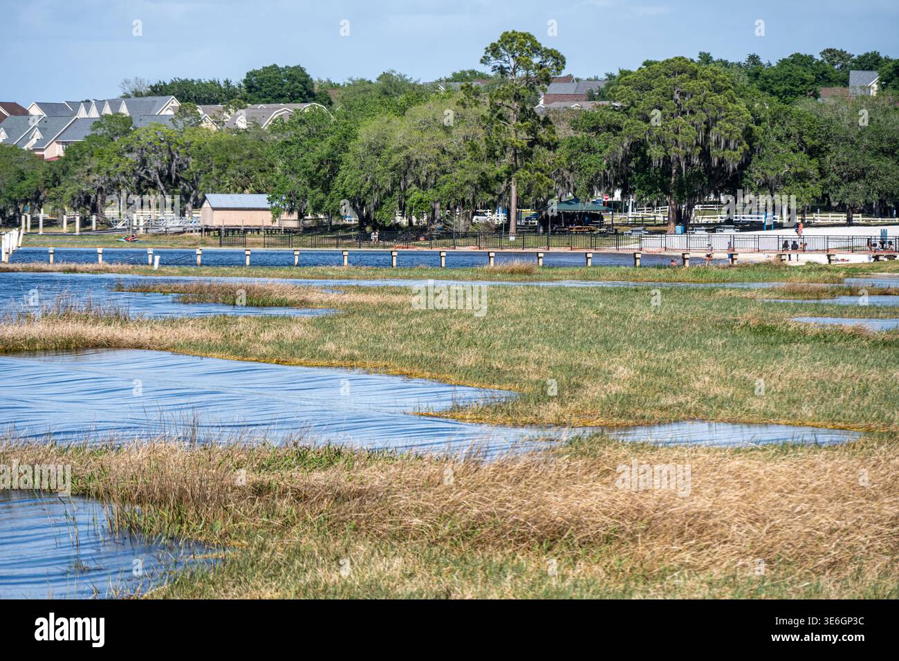Waterfront Park am Lake Minneola in Clermont, Florida. (USA) Stockfoto