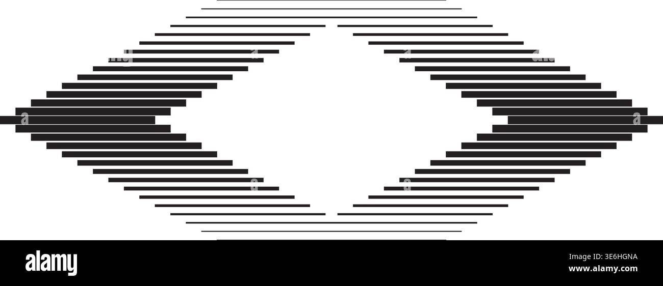 Parallele gerade Streifen mit unterschiedlicher Dicke und verblasstem Effekt. Einfacher rautenförmiger dynamischer Hintergrund. Minimalistisches abstraktes Streifenmuster Stock Vektor