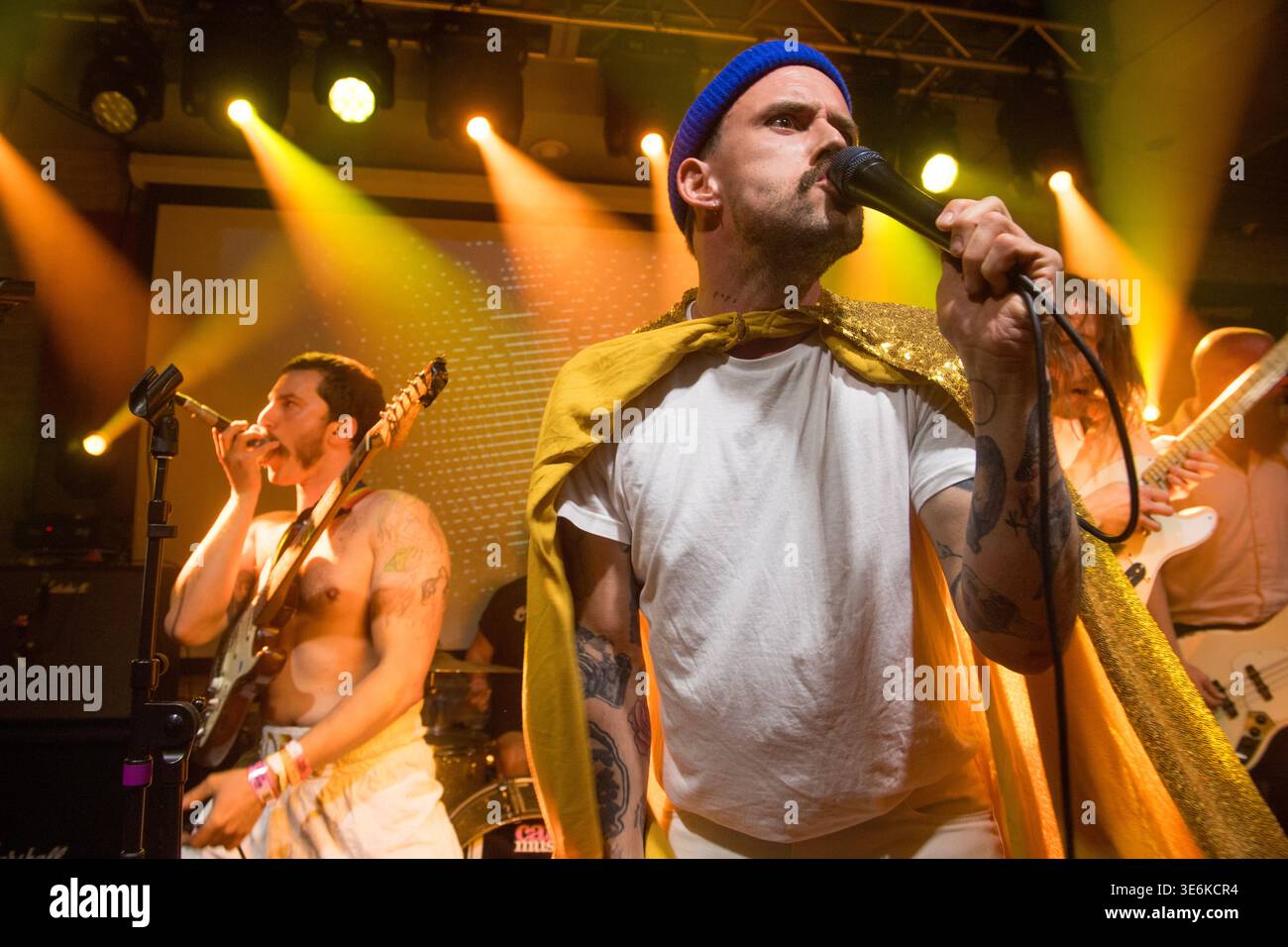 Idles treten am 15. März 2018 im Latitude auf, während South by Southwest, Austin, Texas. (Foto: John Anderson/The Austin Chronicle) Stockfoto