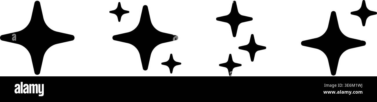 AI-STAR-Symbol. Symbol für künstliche Intelligenz. Digitales KI-Roboterzeichen. Magic Star Burst-Symbol. Smart Assistant-Schild. Modernes grafisches Designelement Stock Vektor